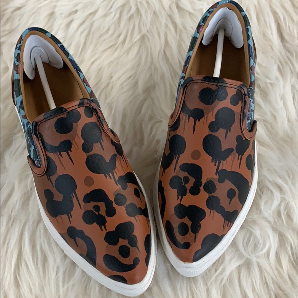 Coach Nappa Canvas Leopard Shoes 6 - Picture 2 of 5